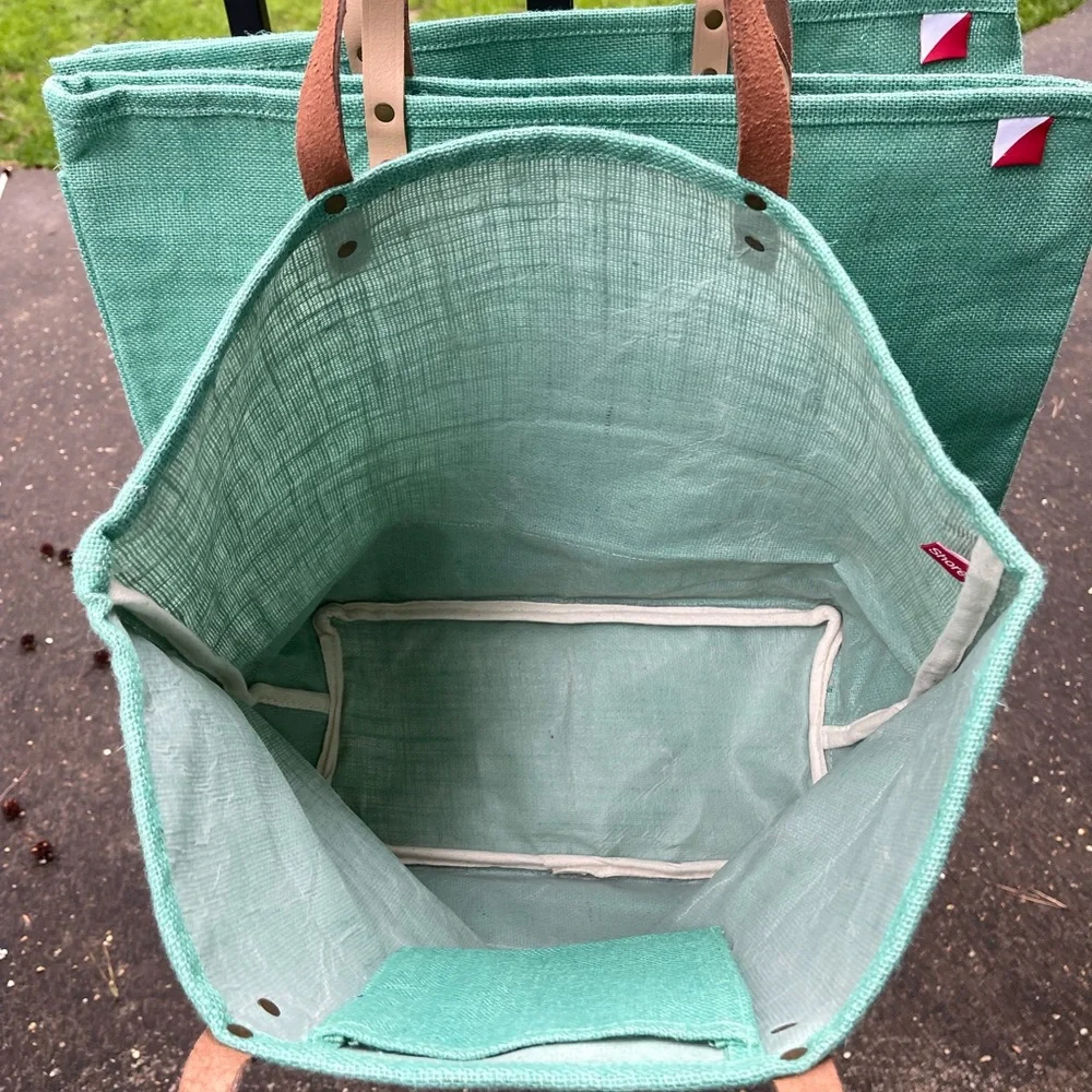 Shorebags Green Jute Tote Bag - Picture 6 of 10